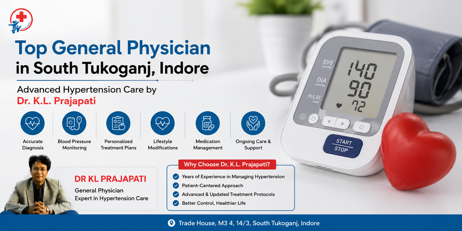 Top General Physician in South Tukoganj, Indore: Advanced Hypertension Care by Dr. K.L. Prajapati